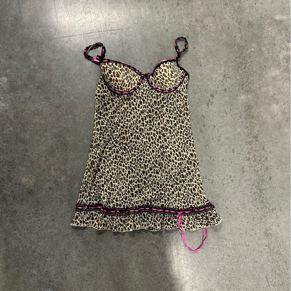 Y2K RAMPAGE Leopard Mesh Slip Small - Picture 1 of 5